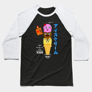 Ice Cream in Hot Summer Baseball T-Shirt